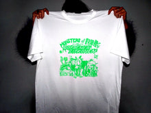 Laden Sie das Bild in den Galerie-Viewer, NEU ! T SHIRT "MONSTERS OF PUNK" WHITE/POISON GREEN