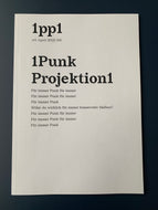 1pp1 1  Punk Projektion 1 #5 April 2025 Fanzine